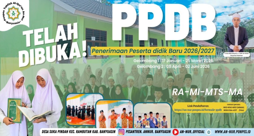 Penerimaan Santri Baru Tahun Pelajaran 2026/2027
